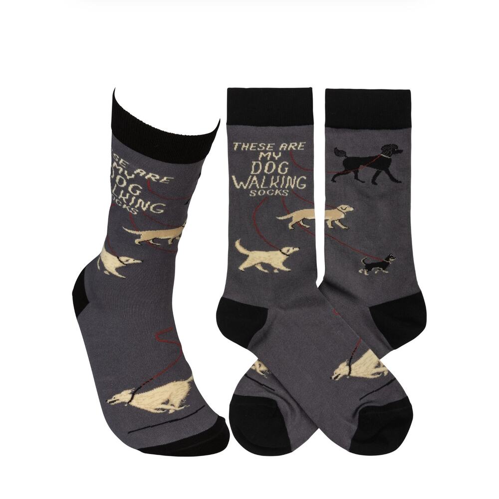 Primitives by Kathy Socks‎ - These Are My Dog Walking Colorfully Printed Socks